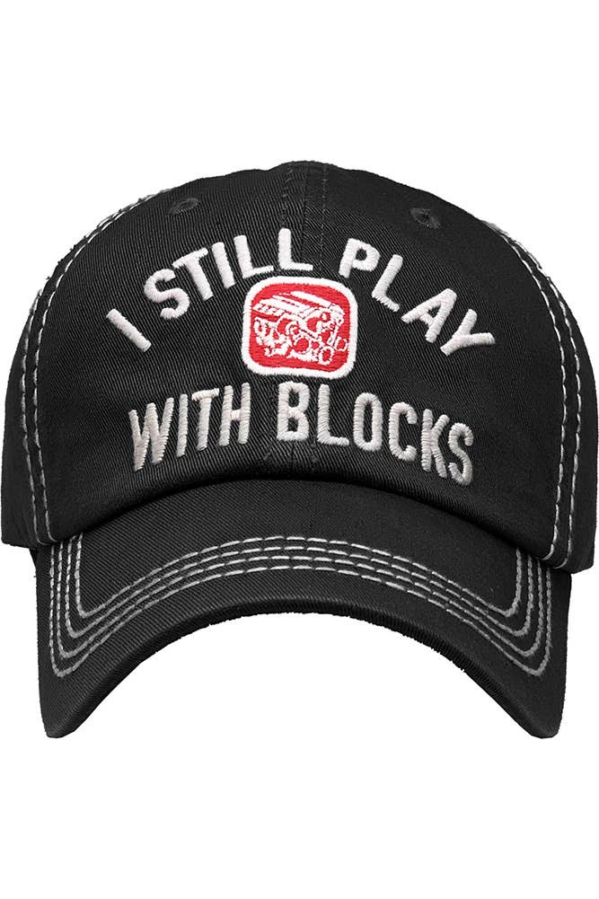 I STILL PLAY BLOCKS Vintage Baseball Cap