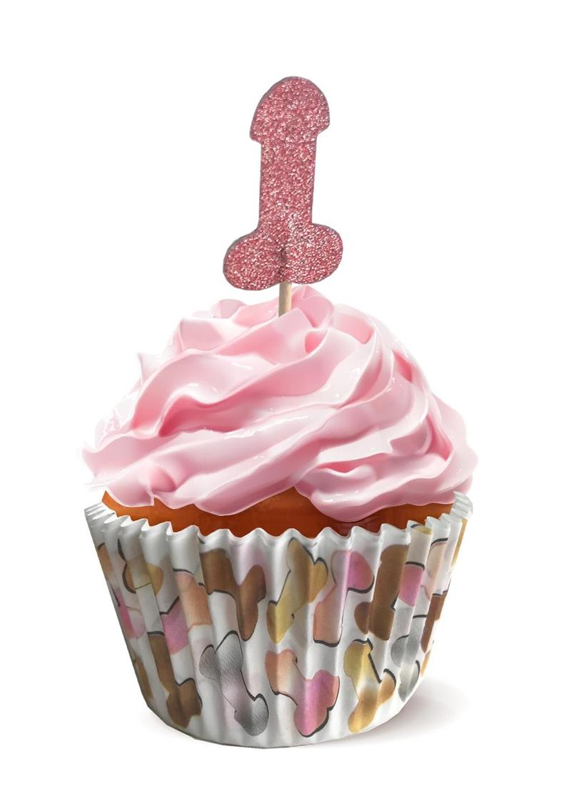 Glitterati Penis Party Cupcake Set (48 pieces)