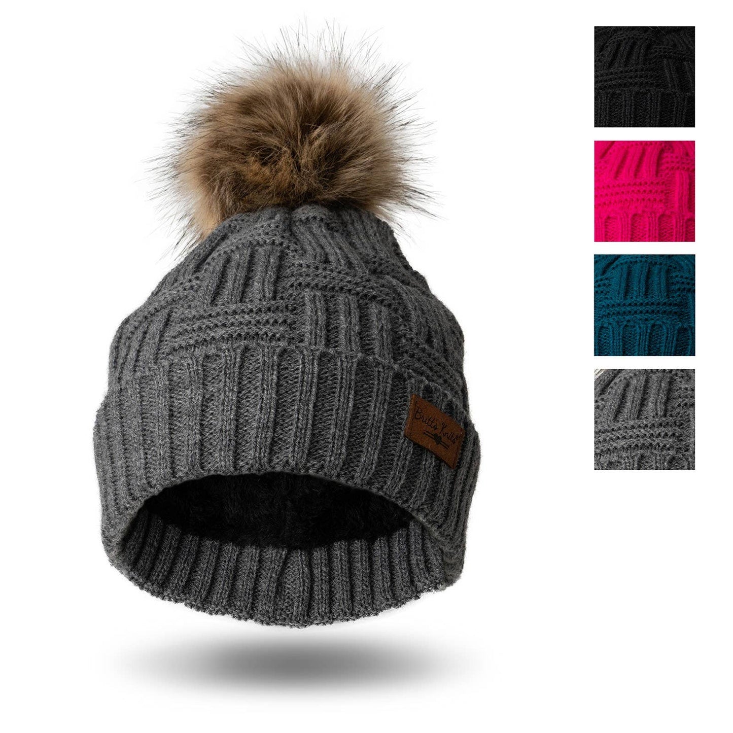 Britt's Knits Plush Lined Knit Pom Hat 2.0 Open Stock