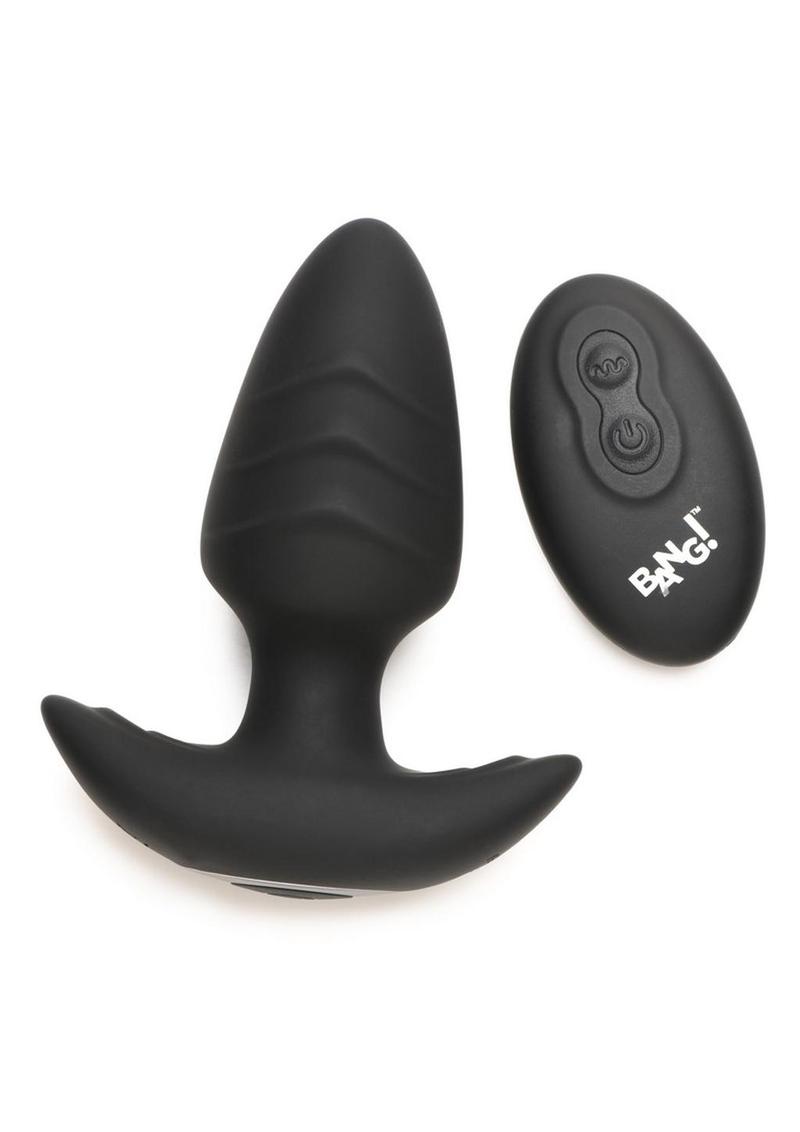 Bang! Rotating Vibrating Rechargeable Silicone Butt Plug with Remote Control