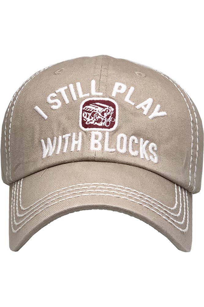 I STILL PLAY BLOCKS Vintage Baseball Cap