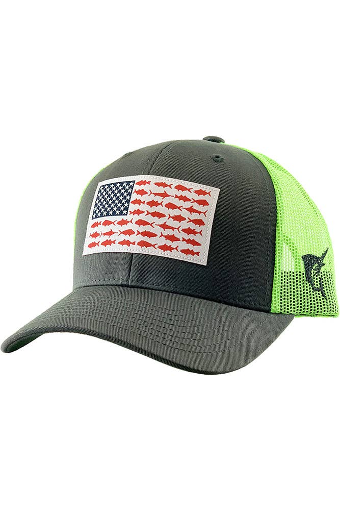 Fish Flag Mesh Back Baseball Cap