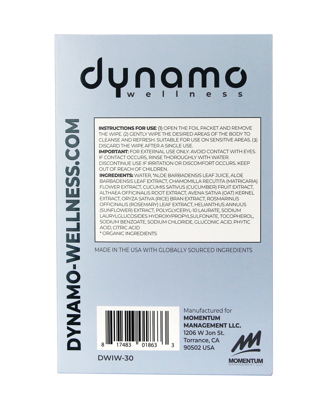 Dynamo Intimate Body Wipe
