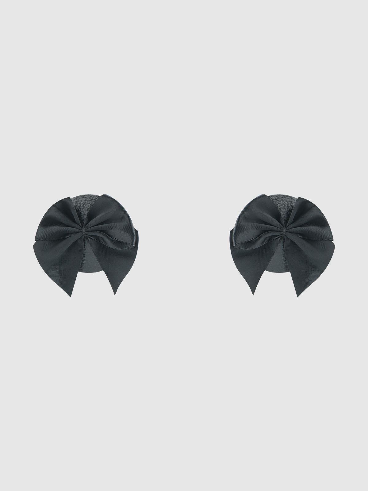FAUX LEATHER & SATIN BOW PASTIES