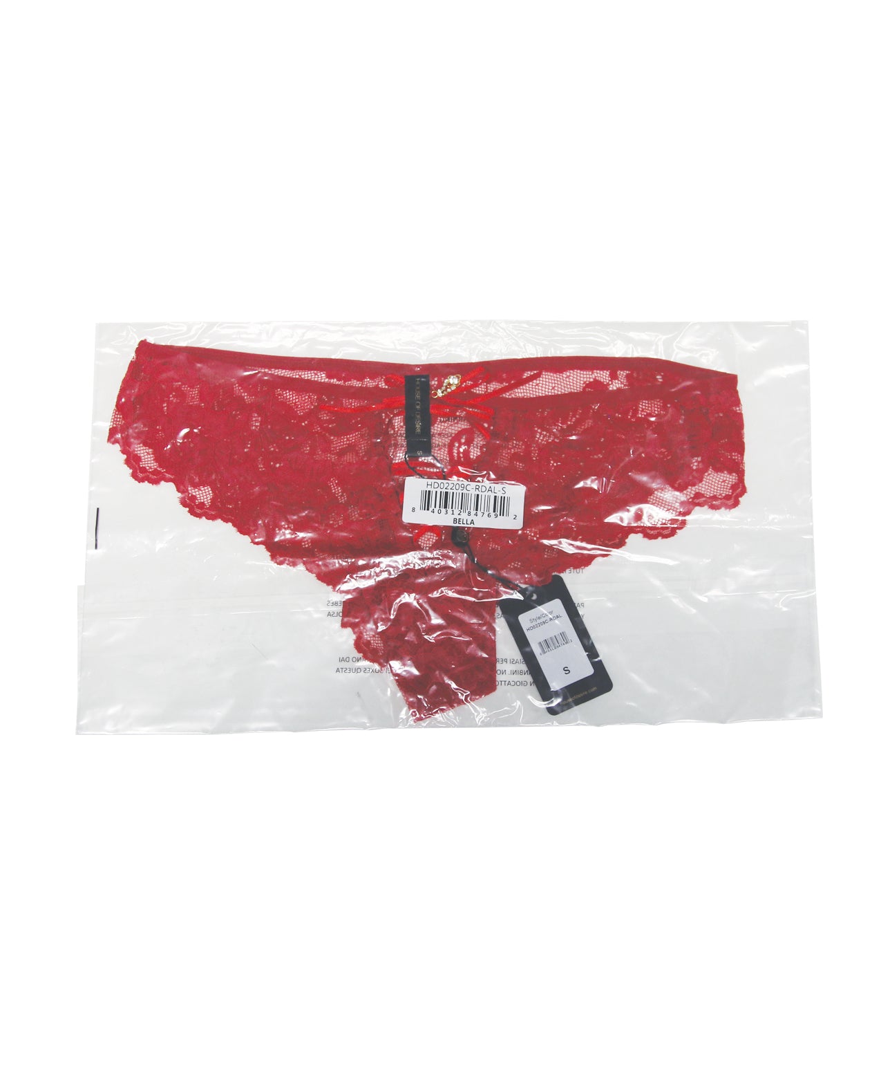 Bella Lace Up Tanga Panty w/Jewel Detail