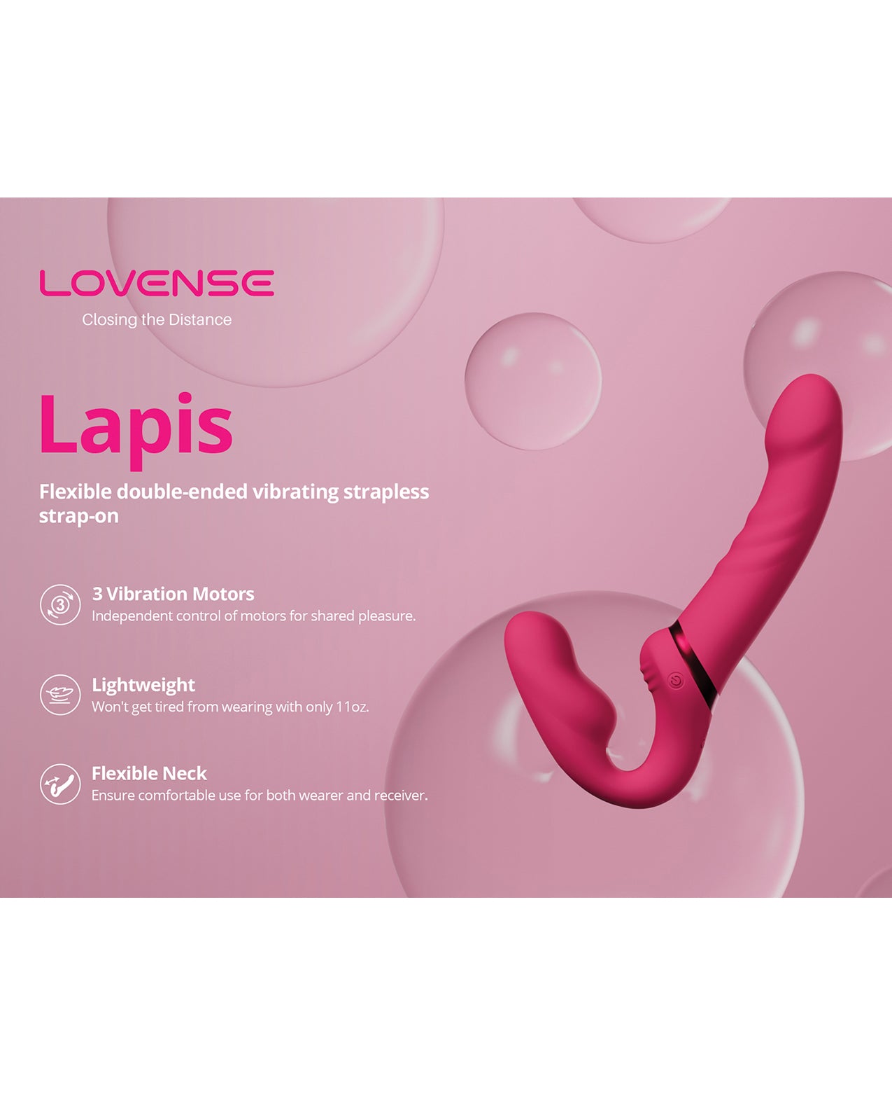 Lapis Vibrating Strapless Strap On
