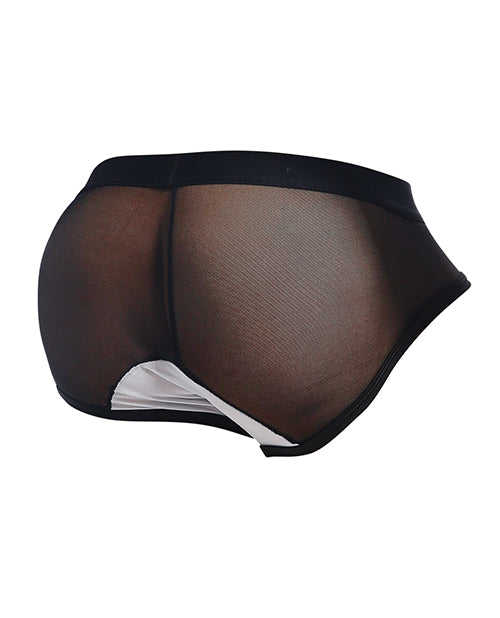 Male Basics MOB Maitre D Brief, Bow & French Cuffs Black/White