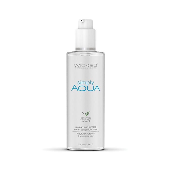Wicked Simply Aqua Waterbased Lubricant - 4 oz
