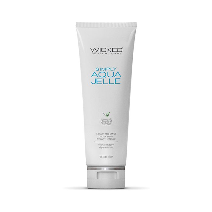 Wicked Simply Aqua Jelle Waterbased Lubricant - 4 oz