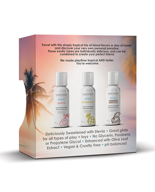 Wicked Tropical Trio Travel Size Flavored Lubes - 1 oz
