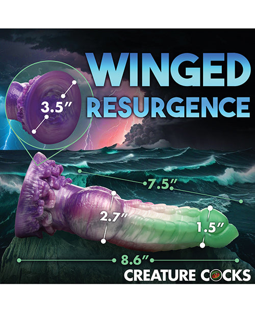 Aqua Phoenix Silicone Dildo - Multi Color