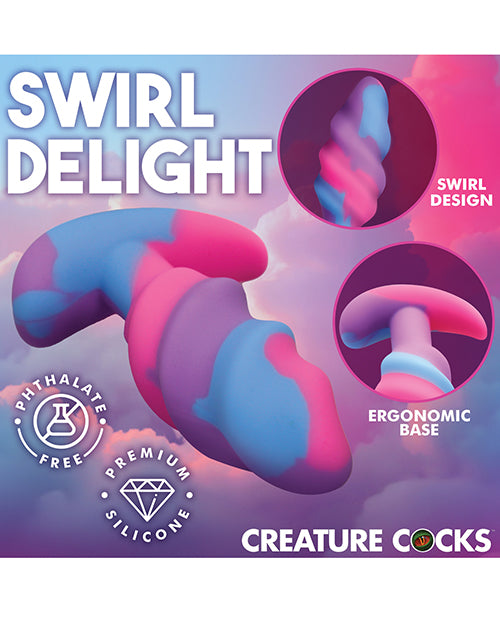 Unicorn Swirl Silicone Butt Plug