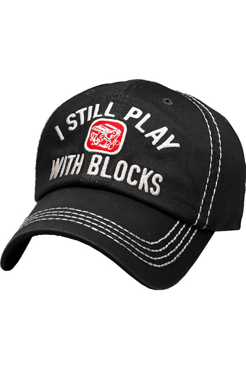 I STILL PLAY BLOCKS Vintage Baseball Cap