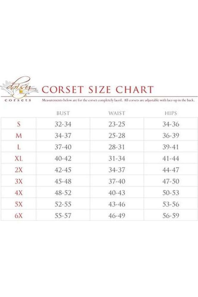Top Drawer 2 PC Black Lace Steel Boned Corset & Satin Skirt Set - Daisy Corsets