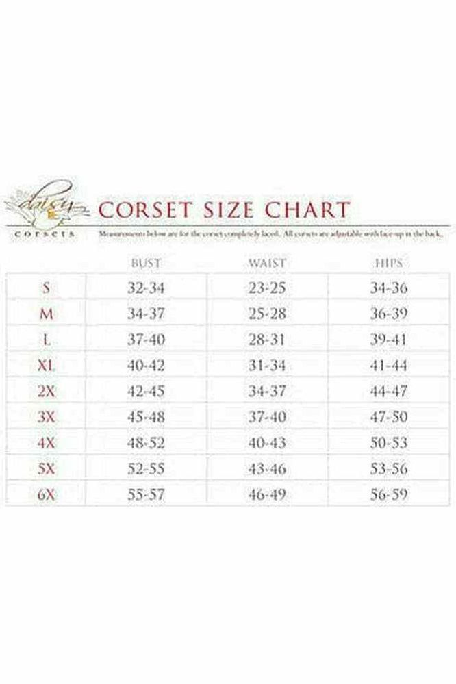 Top Drawer Red Metallic Steel Boned Overbust Corset - Daisy Corsets