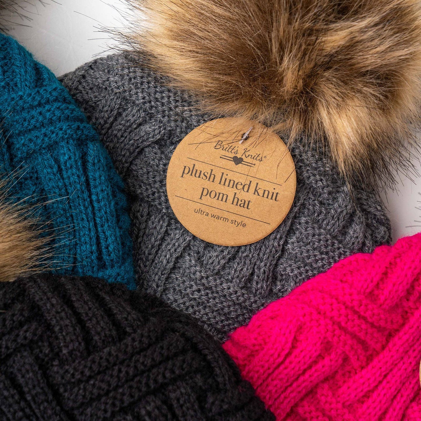 Britt's Knits Plush Lined Knit Pom Hat 2.0 Open Stock