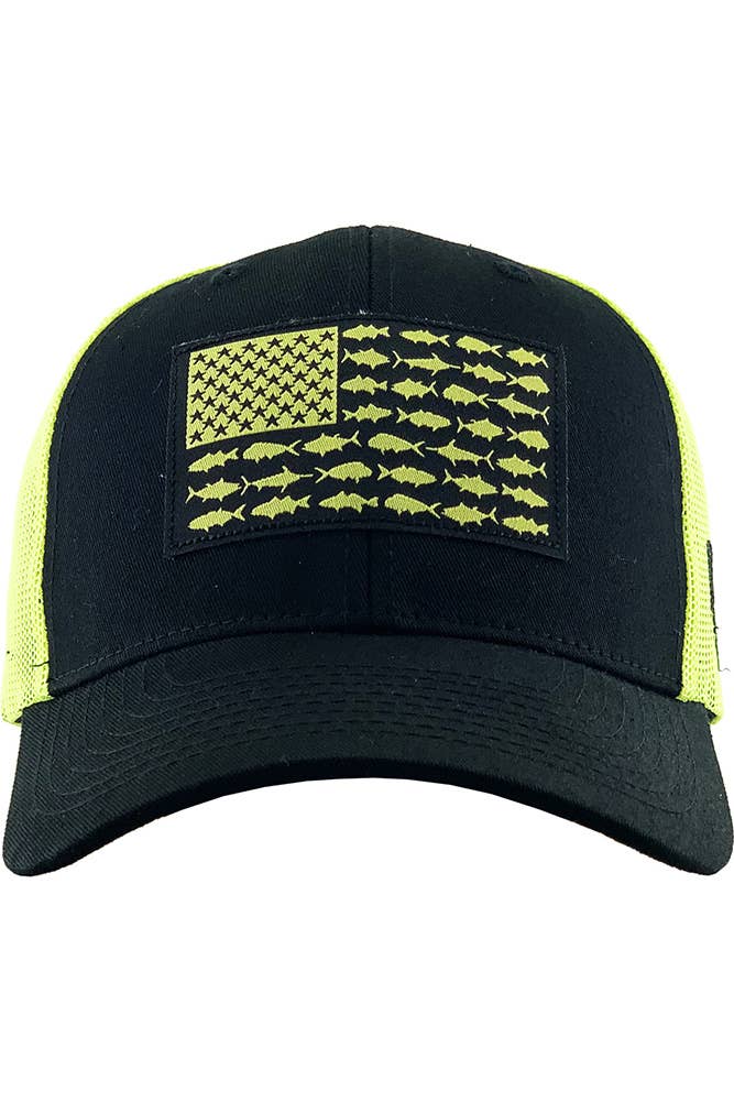 Fish Flag Mesh Back Baseball Cap