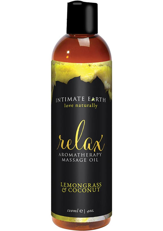 Relax Aromatherapy Massage Oil Lemongrass & Coconut 4oz