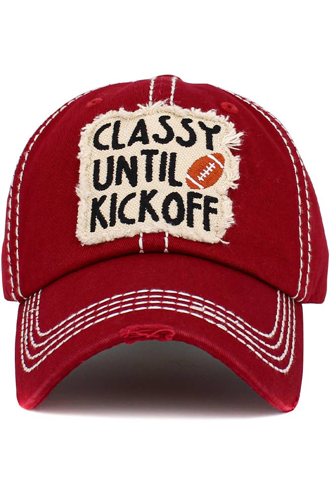 CLASSY UNTIL KICK OFF Vintage Baseball Cap