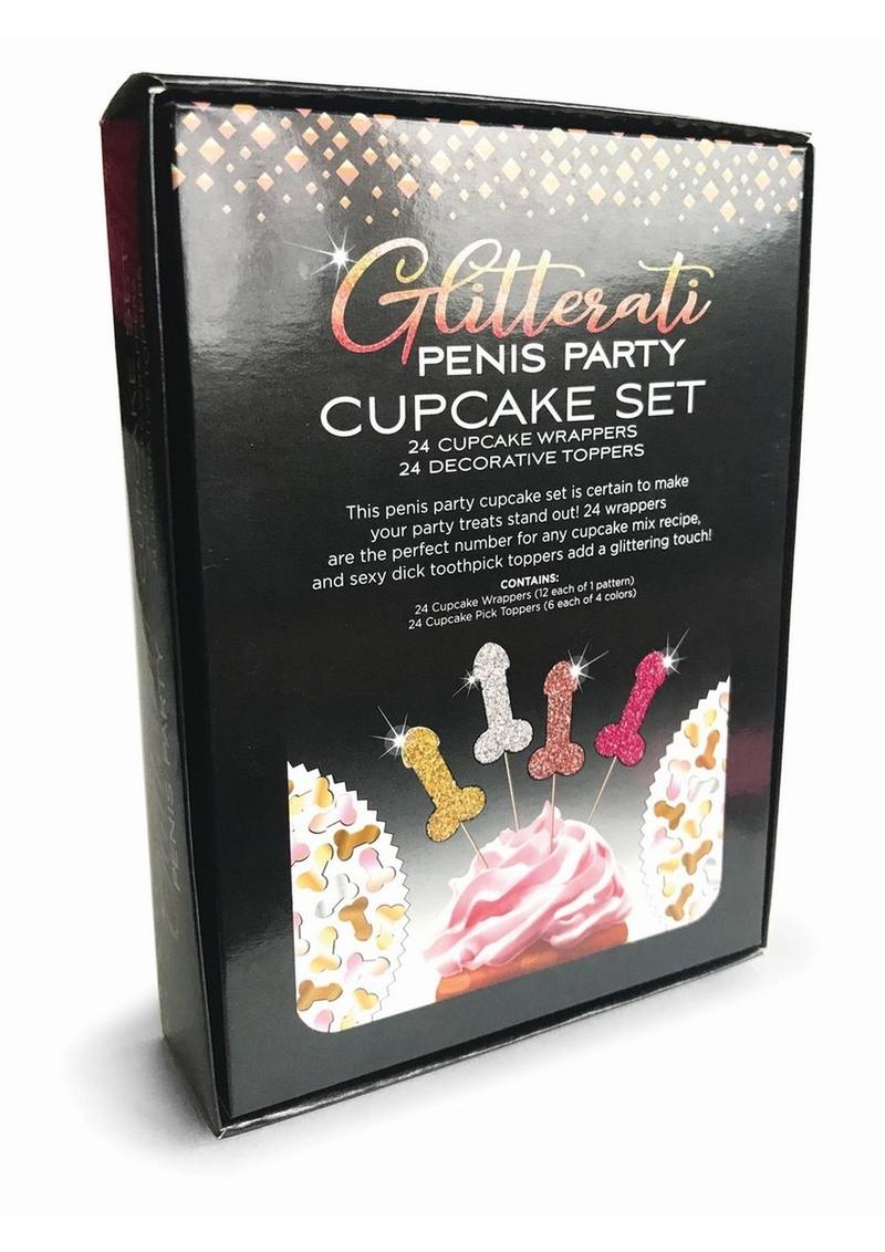 Glitterati Penis Party Cupcake Set (48 pieces)