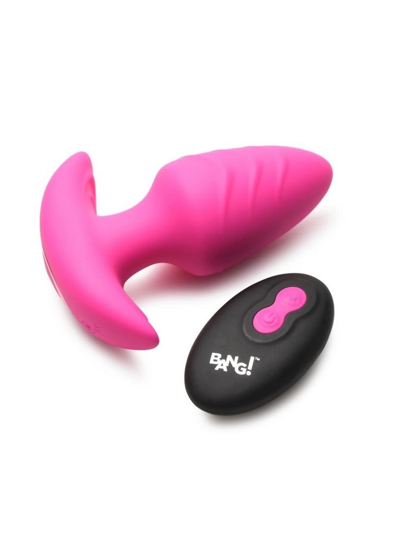 Bang! Rotating Vibrating Rechargeable Silicone Butt Plug with Remote Control