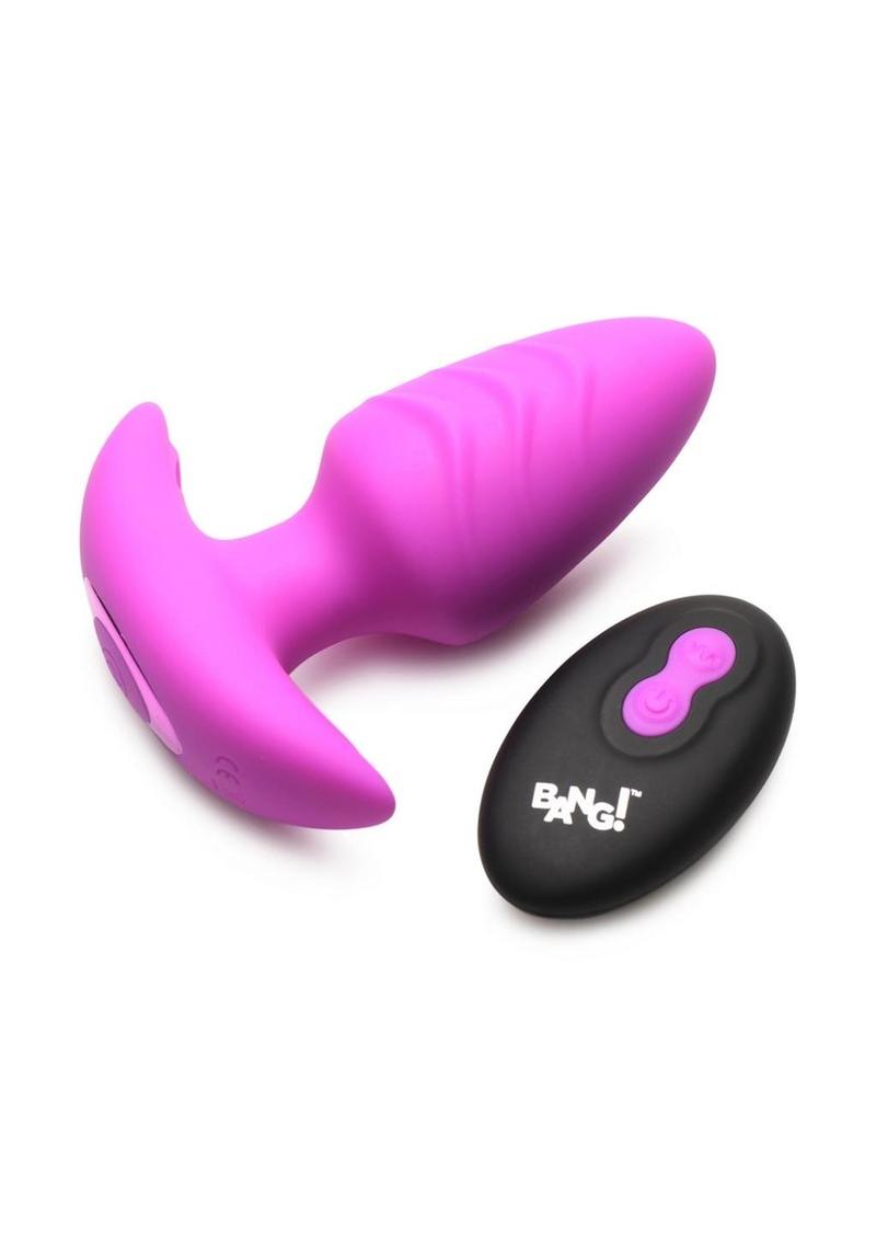 Bang! Rotating Vibrating Rechargeable Silicone Butt Plug with Remote Control