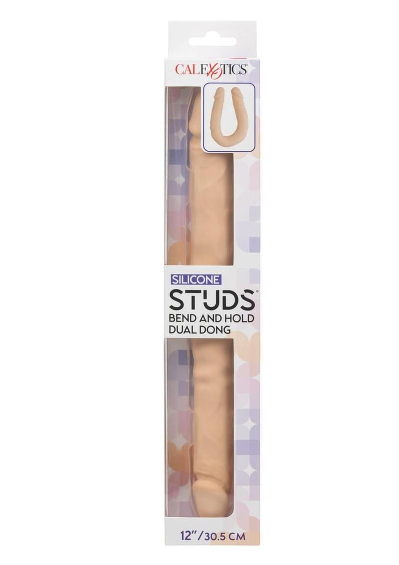 Silicone Studs Bend and Hold Dual Dildo