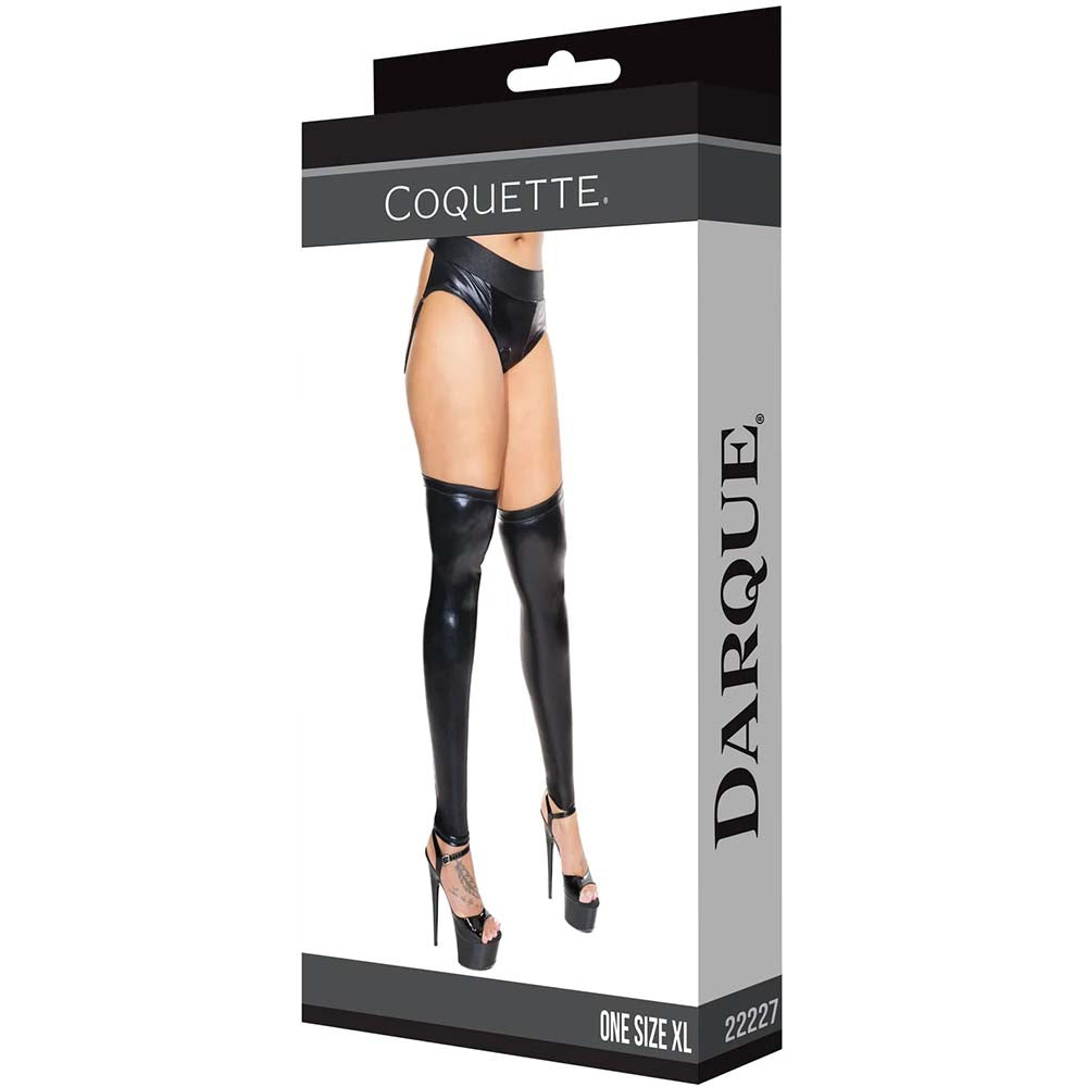 Coquette Footless Stockings Black One Size