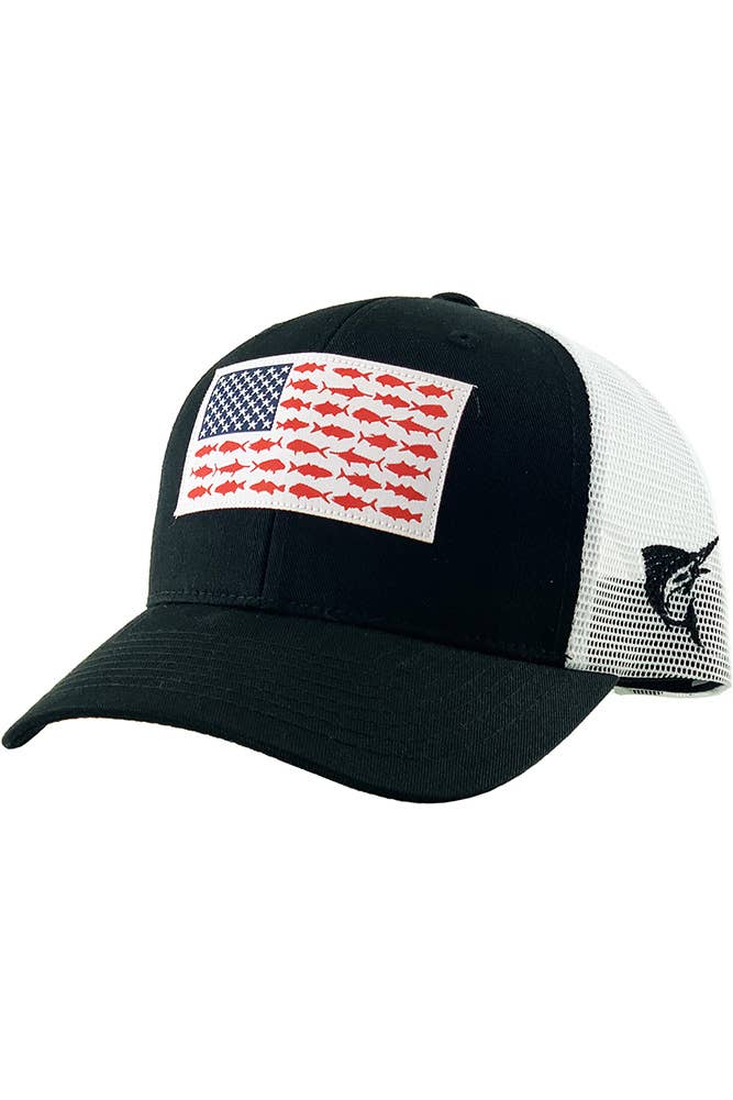 Fish Flag Mesh Back Baseball Cap