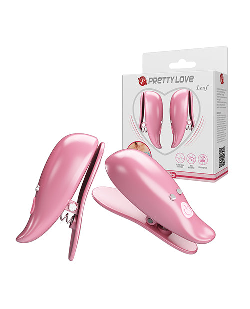 Pretty Love Leaf Wireless Vibrating Nipple Clamps