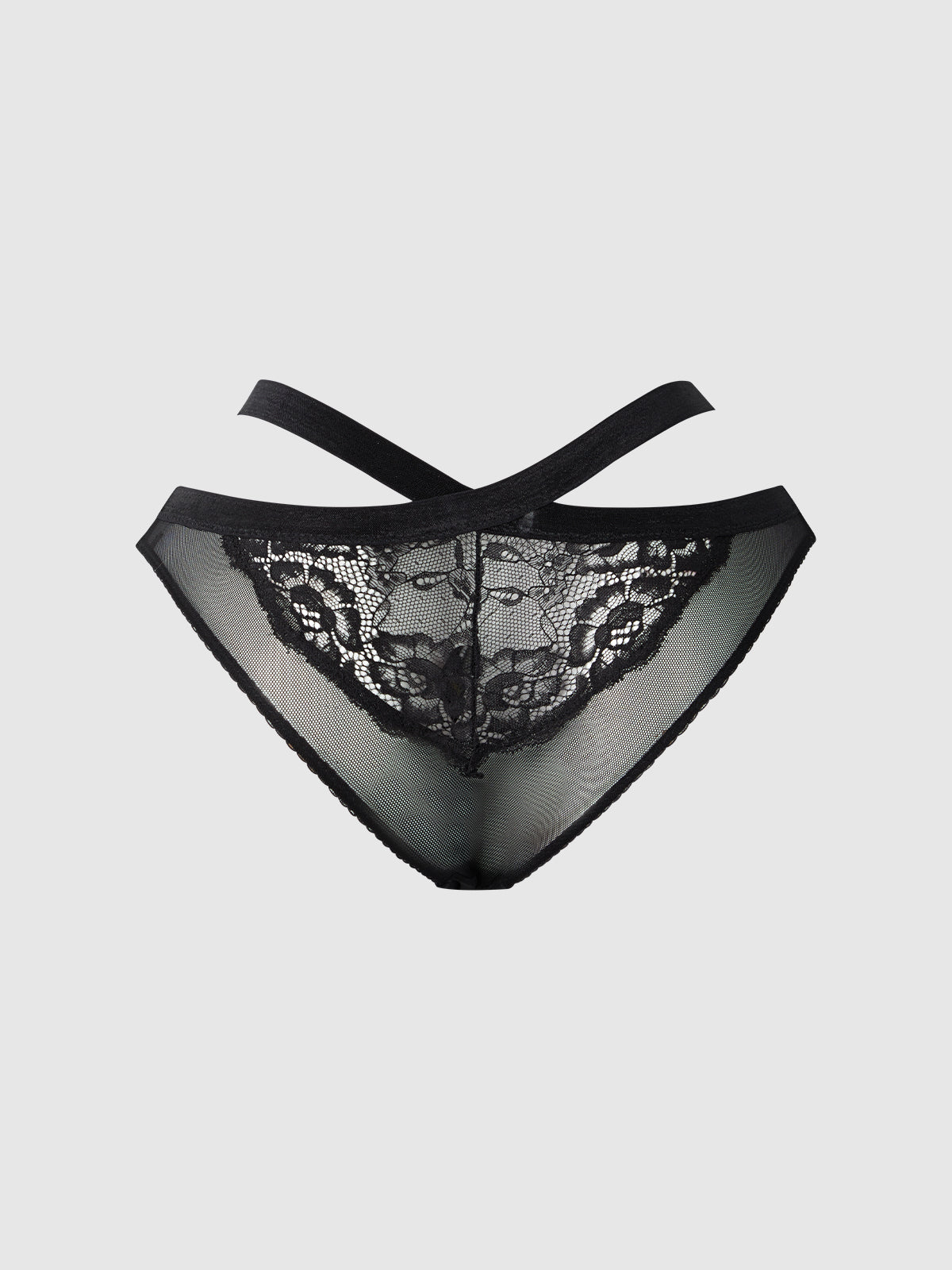 NATASHA LACE & MESH STRAPPY HIPSTER
