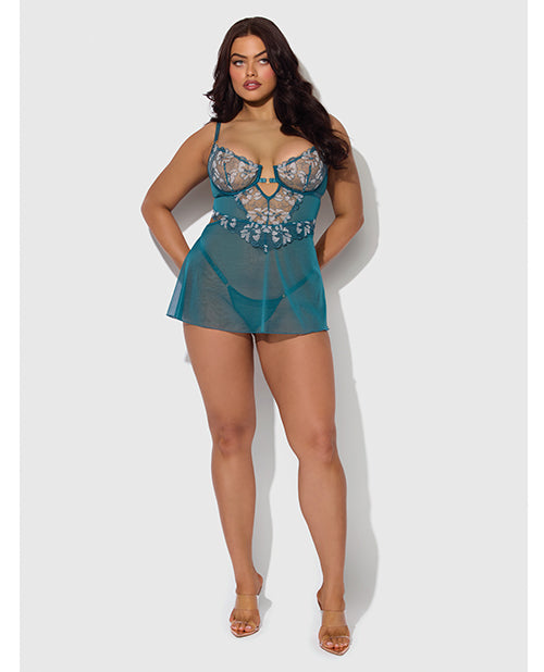 Nova Babydoll- Jade Blue