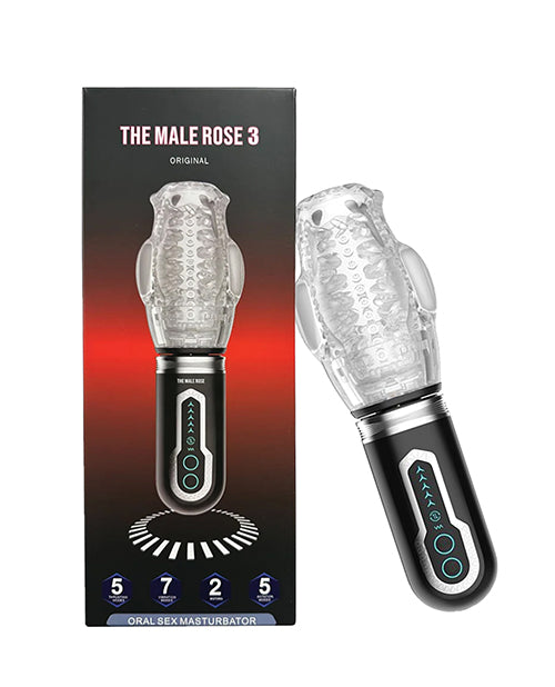 The Male Rose 3 Thrusting, Rotating & Vibrating Oral Sex Masturbator