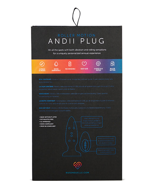 Andii Rechargeable Silicone Plug with Roller Motion