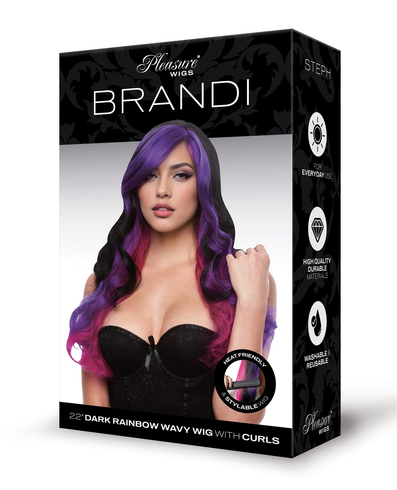 Pleasure Wigs Brandi - Black/Purple