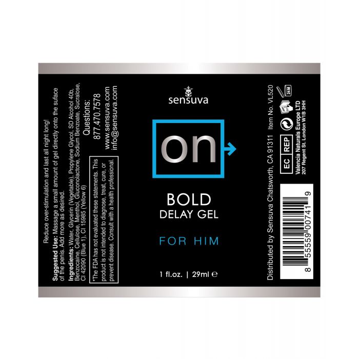 ON for Him Bold Delay Gel