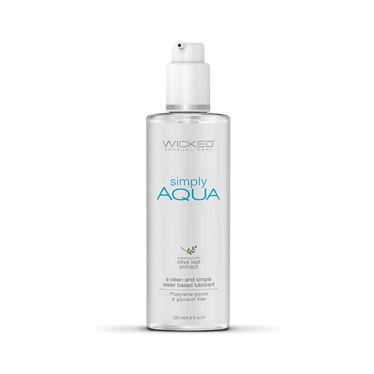 Wicked Simply Aqua Waterbased Lubricant - 4 oz