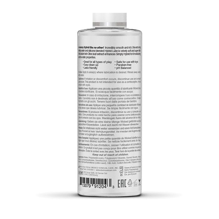 Wicked Simply Hybrid Jelle Lubricant - 4 oz