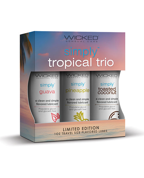 Wicked Tropical Trio Travel Size Flavored Lubes - 1 oz