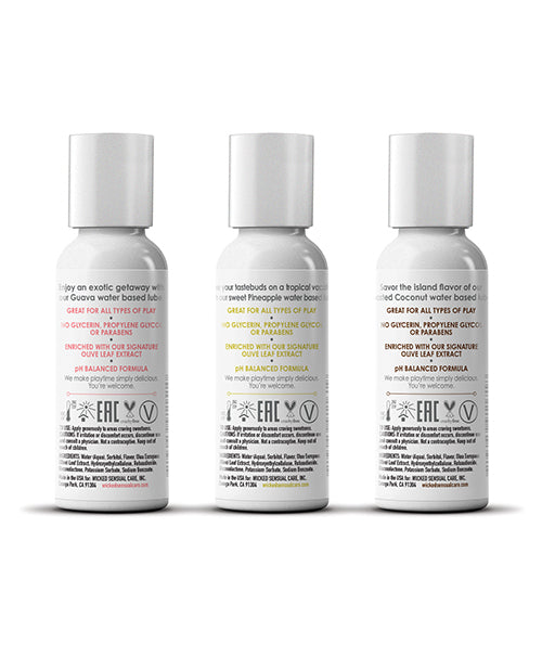 Wicked Tropical Trio Travel Size Flavored Lubes - 1 oz