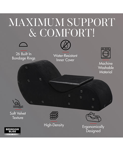 Bedroom Bliss Bondage Love Couch Foam - Black