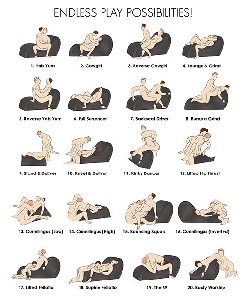 Bedroom Bliss Bondage Love Couch Foam - Black