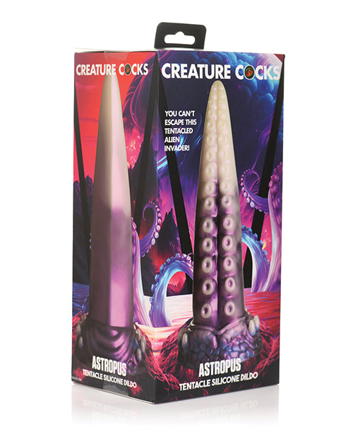 Astropus Tentacle Silicone Dildo - Purple/White