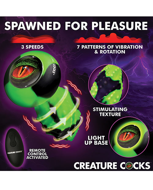 Eye of the Spawn Vibrating & Squirming Silicone Butt Plug