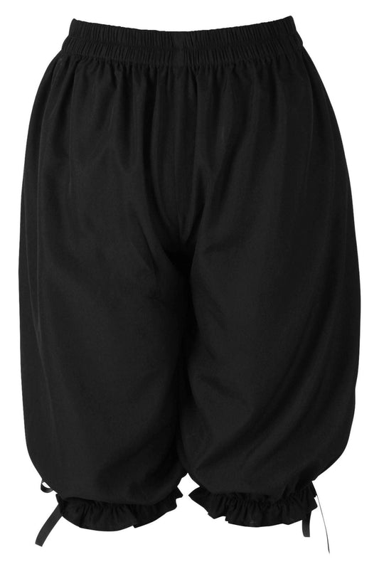 Black Crepe Long Bloomers - Daisy Corsets