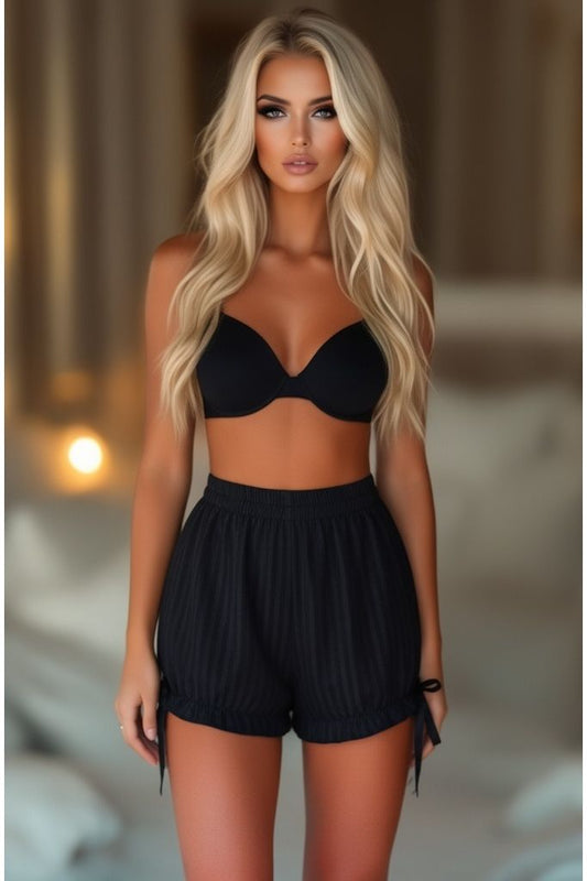 Black Stripe Brocade Bloomers - Daisy Corsets