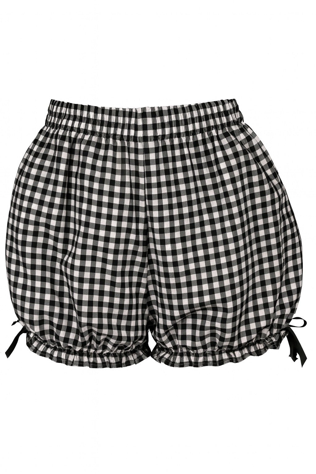 Black/White Gingham Crepe Bloomer - Daisy Corsets