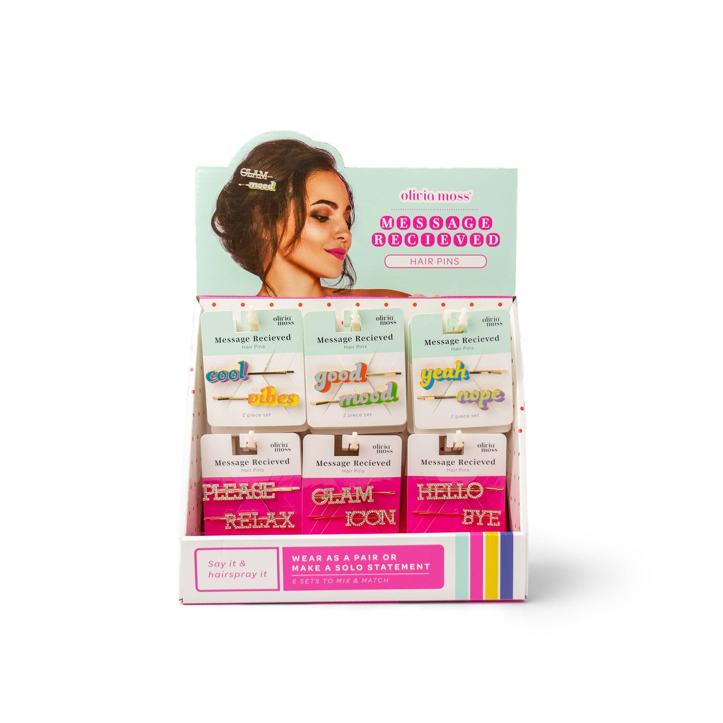 Olivia Moss Message Received Hair Pins