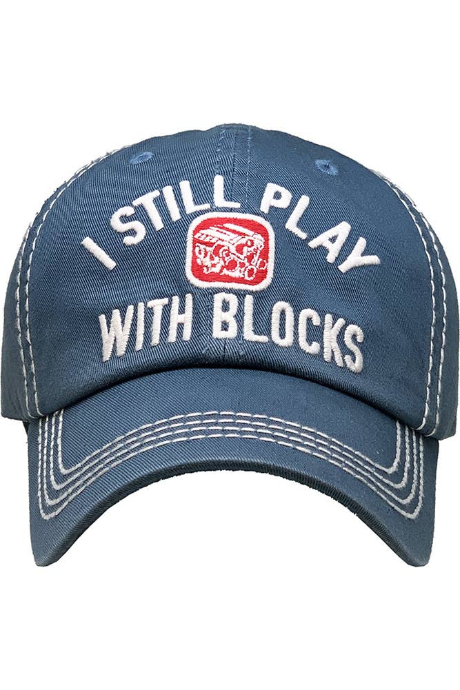 I STILL PLAY BLOCKS Vintage Baseball Cap