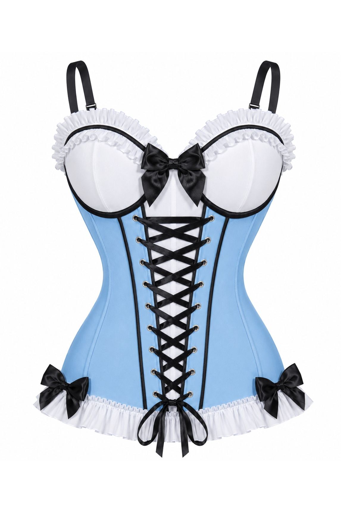 Enchanted Tea Party Blue Corset Bustier | Women's Fairy Tale Corset - Daisy Corsets